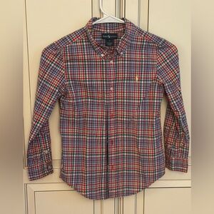 Ralph Lauren Boys Plaid Shirt-size 7